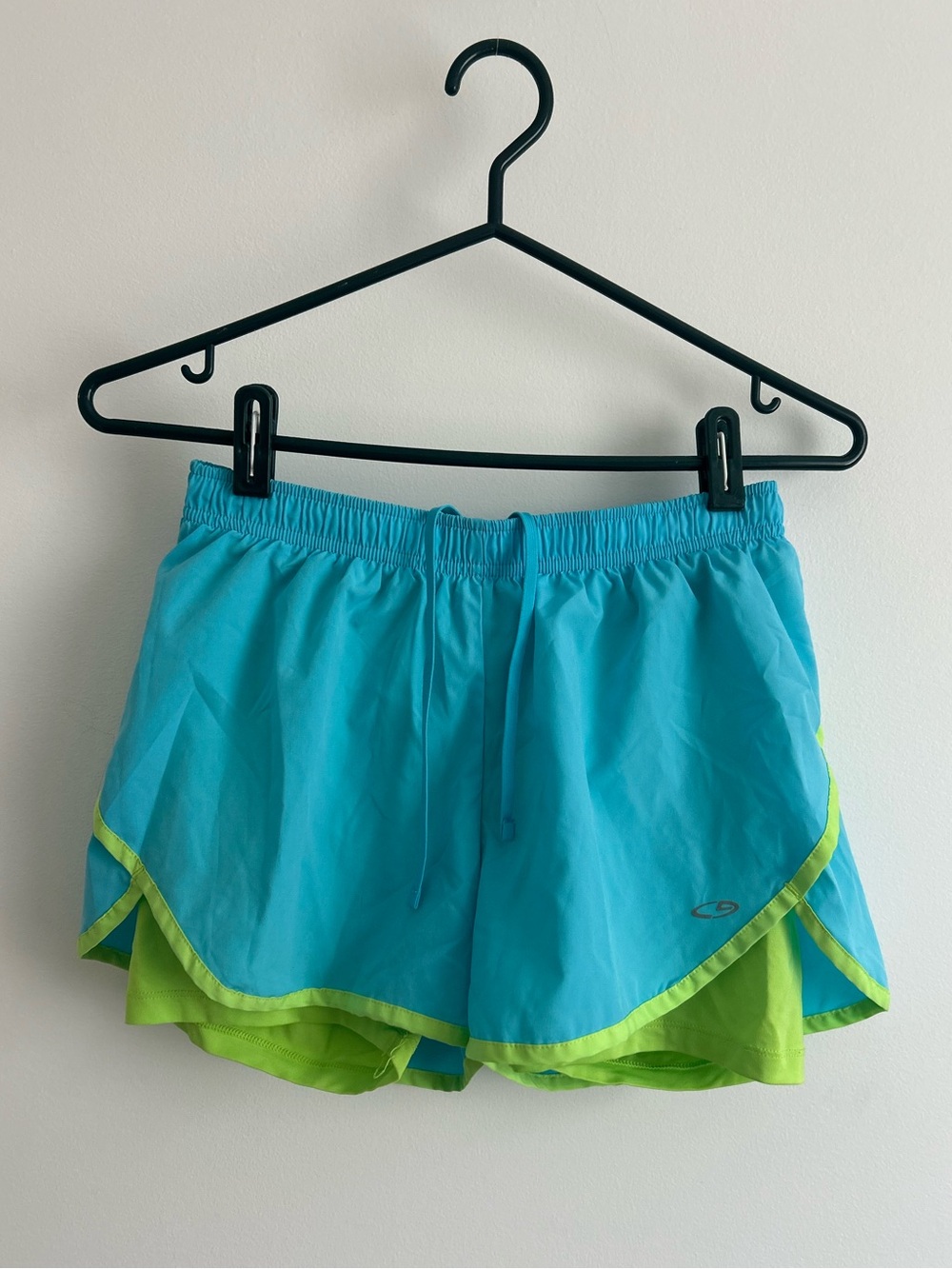Champion Bright Blue and Lime Green Athletic Shorts
